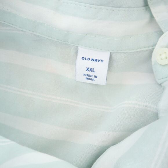 Old Navy Women's Blue Striped Button Front Rayon Blend Swing Top Size XXL - Picture 4 of 4